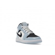 Подростковые Jordan 1 Mid Ice Blue (2022) (GS)