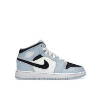 Подростковые кроссовки Jordan 1 Mid Ice Blue (2022) (GS)