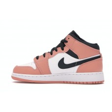 Подростковые Jordan 1 Mid Pink Quartz (GS)