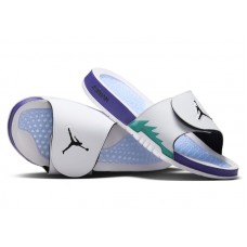 Jordan Hydro 5 Retro Slide White New Emerald Grape Ice Black