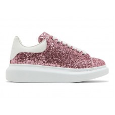 Женские Alexander McQueen Oversized Pink Glitter White (W)