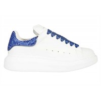 Женские кроссовки Alexander McQueen Oversized Blue Crystal Glitter (W)