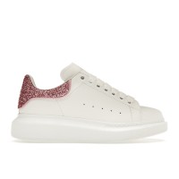 Женские кроссовки Alexander McQueen Oversized White White Pink Glitter (W)