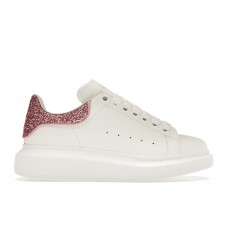 Женские кроссовки Alexander McQueen Oversized White White Pink Glitter (W)