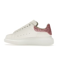 Женские кроссовки Alexander McQueen Oversized White White Pink Glitter (W)