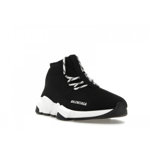 Кроссы Balenciaga Speed Lace Up Black - мужская сетка размеров