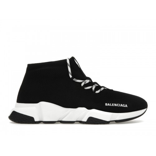 Кроссы Balenciaga Speed Lace Up Black - мужская сетка размеров