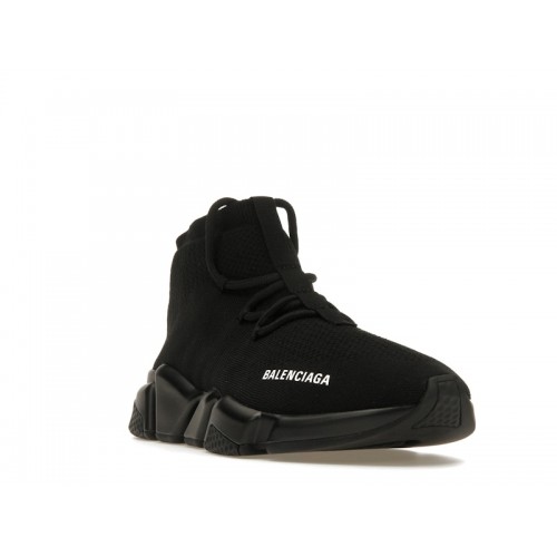 Кроссы Balenciaga Speed Trainer Lace Up Black - мужская сетка размеров