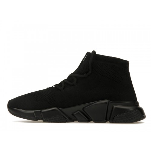 Кроссы Balenciaga Speed Trainer Lace Up Black - мужская сетка размеров