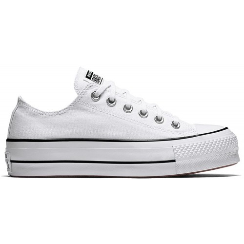 Кеды Converse Chuck Taylor All-Star Lift Ox White Black (W) - женская сетка размеров