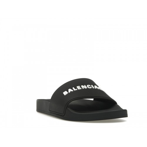 Balenciaga Pool Slide Black White (W) - женская сетка размеров