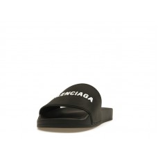 Balenciaga Pool Slide Black White