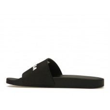Balenciaga Pool Slide Black White