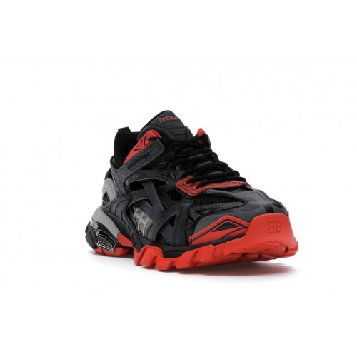 Кроссы Balenciaga Track.2 Black Red Grey - мужская сетка размеров