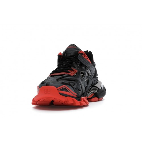 Кроссы Balenciaga Track.2 Black Red Grey - мужская сетка размеров