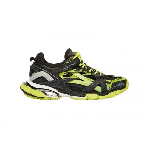 Кроссы Balenciaga Track 2.0 Black Yellow - мужская сетка размеров