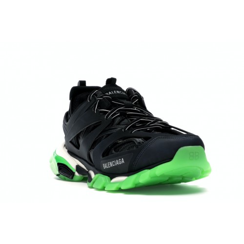 Кроссы Balenciaga Track Black Glow-In-The-Dark - мужская сетка размеров
