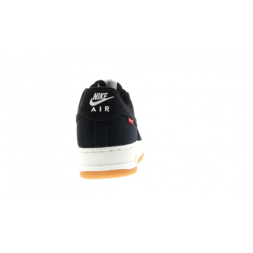 Кроссы Nike Air Force 1 Low Supreme Black - мужская сетка размеров