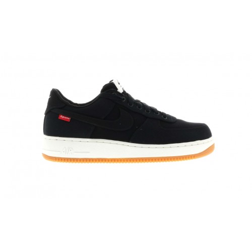 Кроссы Nike Air Force 1 Low Supreme Black - мужская сетка размеров