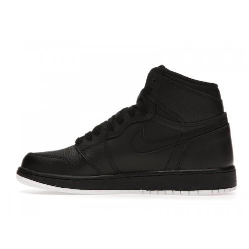 Air Jordan 1 Retro High OG GS Black Perforated - подростковая сетка размеров