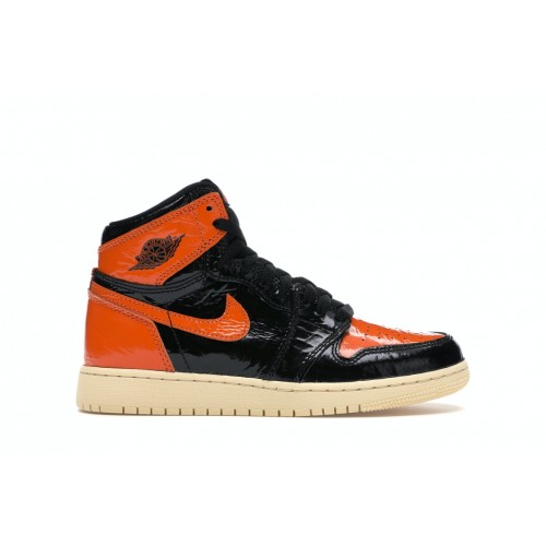 Кроссы Jordan 1 Retro High Shattered Backboard 3.0 (GS) - подростковая сетка размеров