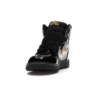 Подростковые Jordan 1 Retro High Black Metallic Gold (2020) (GS)