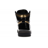 Подростковые Jordan 1 Retro High Black Metallic Gold (2020) (GS)