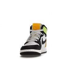 Подростковые Jordan 1 Retro High White Black Volt University Gold (GS)