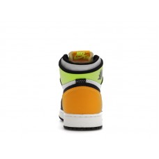 Подростковые Jordan 1 Retro High White Black Volt University Gold (GS)