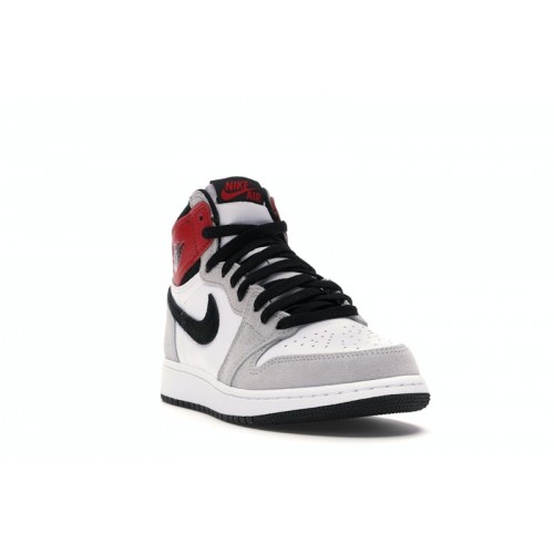 Кроссы Jordan 1 Retro High Light Smoke Grey (GS) - подростковая сетка размеров