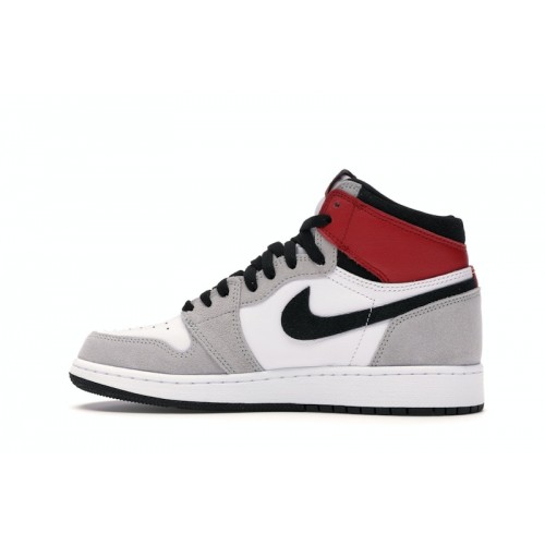 Кроссы Jordan 1 Retro High Light Smoke Grey (GS) - подростковая сетка размеров