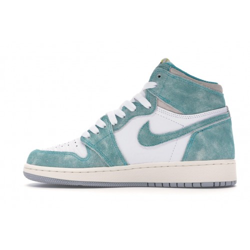 Кроссы Jordan 1 Retro High Turbo Green (GS) - подростковая сетка размеров