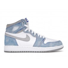 Подростковые кроссовки Jordan 1 Retro High Hyper Royal Smoke Grey (GS)
