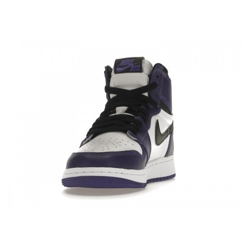 Кроссы Jordan 1 Retro High Court Purple White (GS) - подростковая сетка размеров