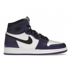 Подростковые кроссовки Jordan 1 Retro High Court Purple White (GS)