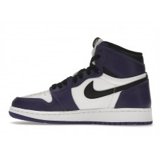 Подростковые Jordan 1 Retro High Court Purple White (GS)