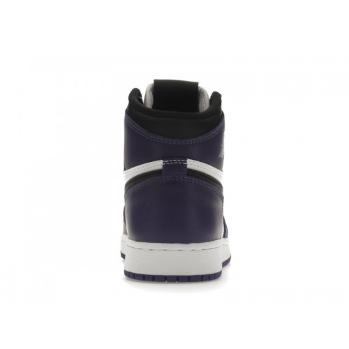 Кроссы Jordan 1 Retro High Court Purple White (GS) - подростковая сетка размеров