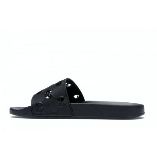 Gucci GG Slide Rubber Black - мужская сетка размеров