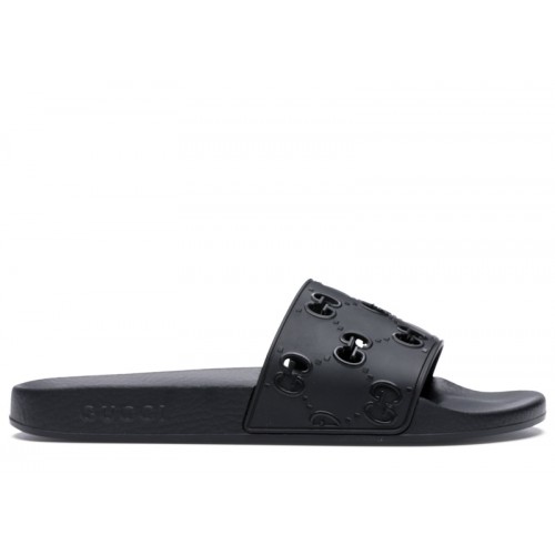 Gucci GG Slide Rubber Black - мужская сетка размеров