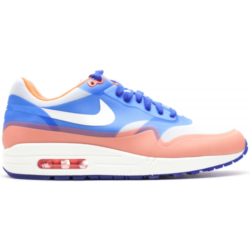 Кроссы Nike Air Max 1 Hyperfuse Hyper Blue Total Crimson (W) - женская сетка размеров