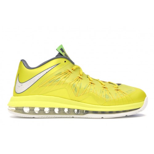 Кроссы Nike LeBron X Low Sonic Yellow - мужская сетка размеров
