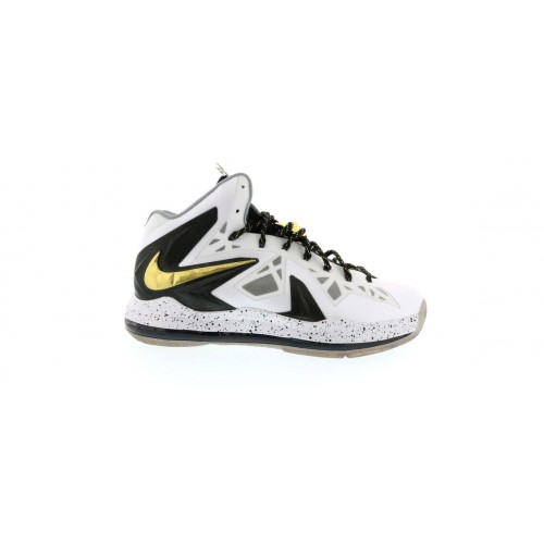 Кроссы Nike LeBron X Elite+ White Gold - мужская сетка размеров
