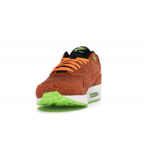 Кроссы Nike Air Max 1 Leopard Orange - мужская сетка размеров