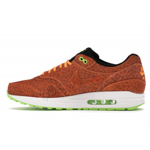 Кроссы Nike Air Max 1 Leopard Orange - мужская сетка размеров