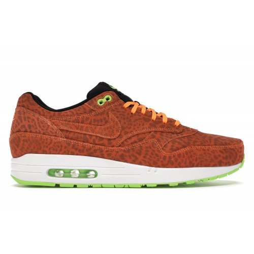 Кроссы Nike Air Max 1 Leopard Orange - мужская сетка размеров