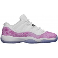 Подростковые кроссовки Jordan 11 Retro Low Pink Snakeskin (2013) (GS)