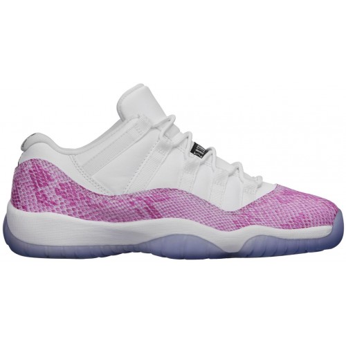 Кроссы Jordan 11 Retro Low Pink Snakeskin (2013) (GS) - подростковая сетка размеров