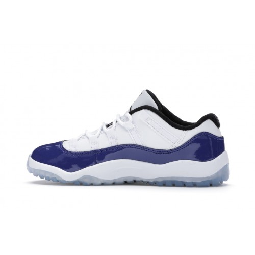 Кроссы Jordan 11 Retro Low White Concord (PS) - детская сетка размеров