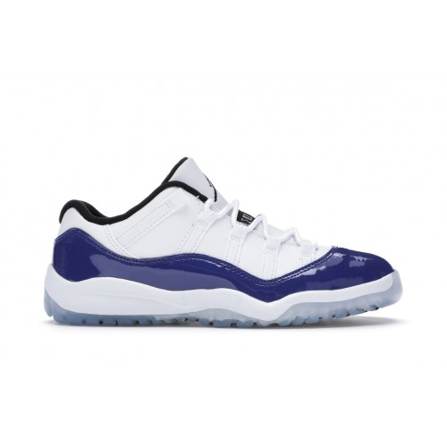 Кроссы Jordan 11 Retro Low White Concord (PS) - детская сетка размеров
