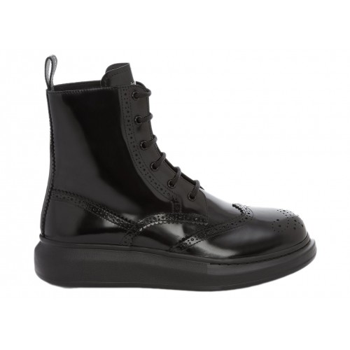Alexander McQueen Hybrid Chelsea Lace up Boot Black - мужская сетка размеров